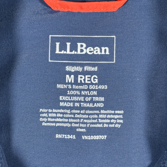 LL Bean Vest Adult MEDIUM Orange Blue Colorblock Mountain Classic Zip Outdoor - Picture 5 of 11